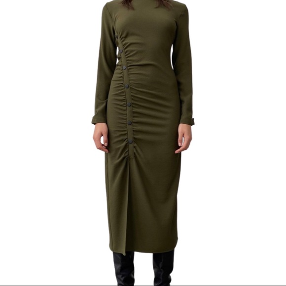 Zara Round Neck Midi Dress - Picture 4 of 5